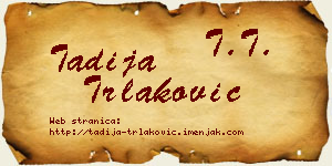 Tadija Trlaković vizit kartica